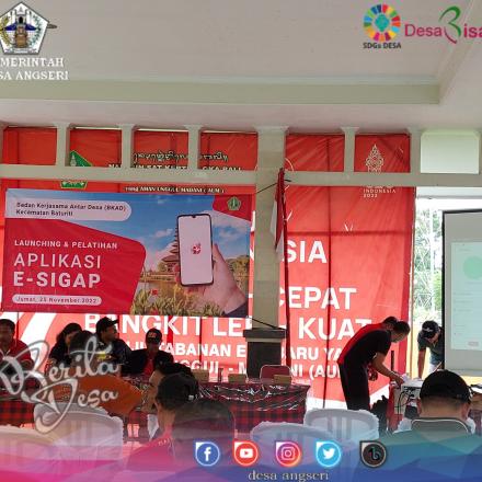 Launching dan Pelatihan Aplikasi E-Sigap Desa Se-Kecamatan Baturiti 