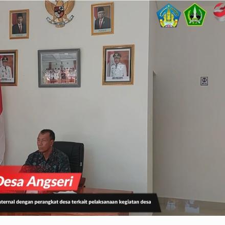 Kegiatan Perbekel Desa Angseri Rapat bersama Perangkat desa dan mengikuti Zoom meeting 